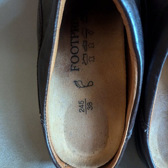FOOTPRINTS ASHBY Brown LEATHER SLIP-ON Mules CLOG size 38 - Picture 2 of 7